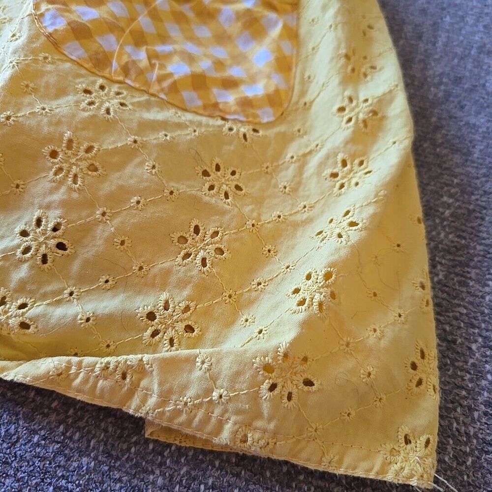 Matilda Jane SPLENDID SUNSHINE PINAFORE Dress 8 Yellow Eyelet Daydream Goldilock - Picture 3 of 10